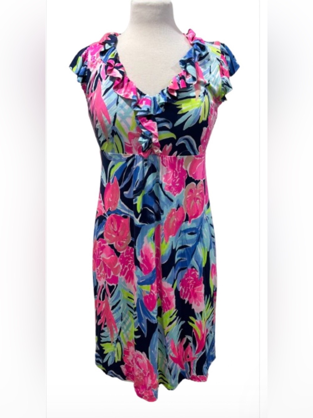 Size M Silk Lilly Pulitzer Floral Dress